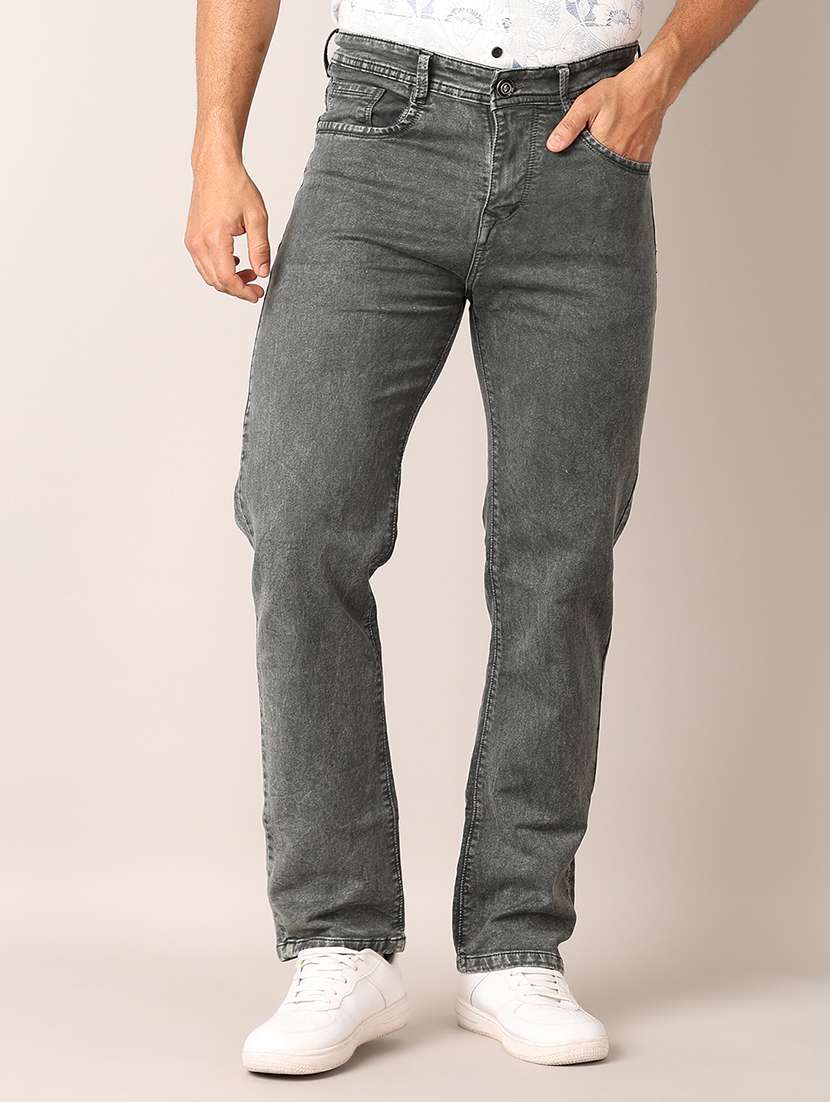 men grey denim jeans