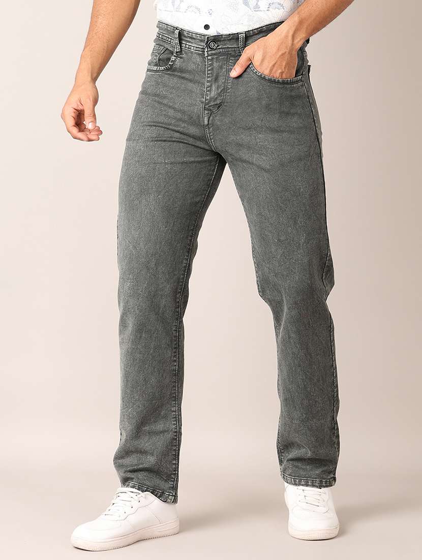 men grey denim jeans - 21498804 -  Standard Image - 1