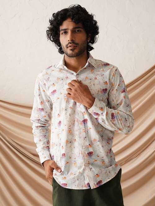 Men Printed Long Sleeve Regular Fit Casual Shirt