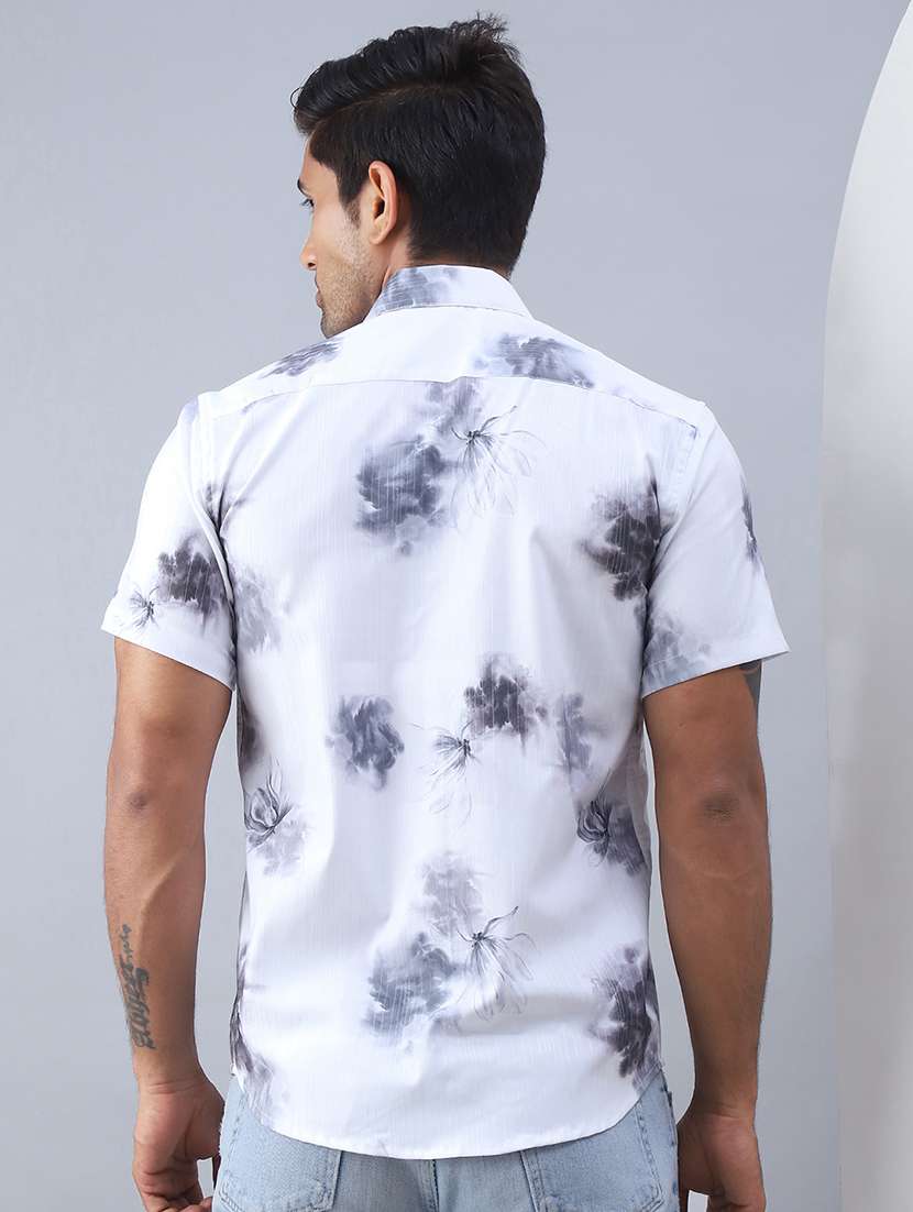men printed short sleeve regular fit casual shirt - 21498881 -  Standard Image - 4