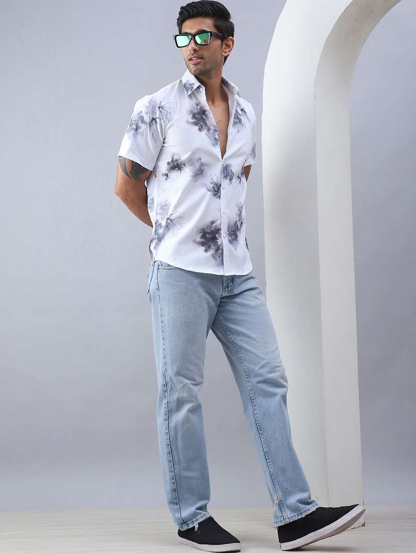 men printed short sleeve regular fit casual shirt - 21498881 -  Standard Image - 6