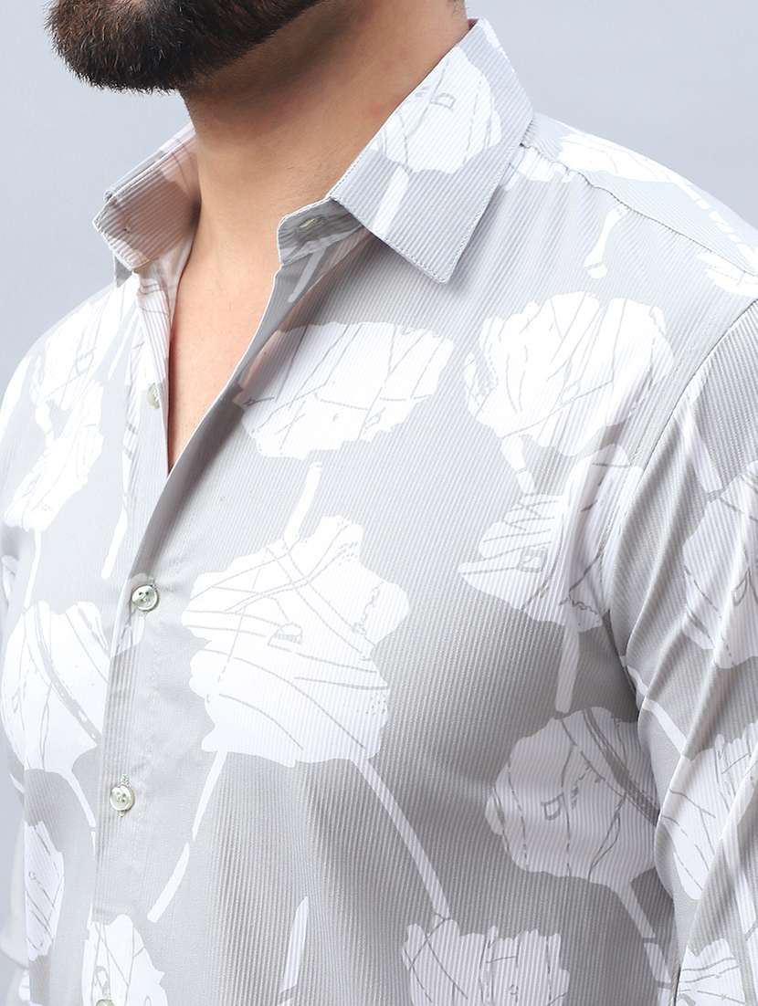 men printed long sleeve regular fit casual shirt - 21498885 -  Standard Image - 6