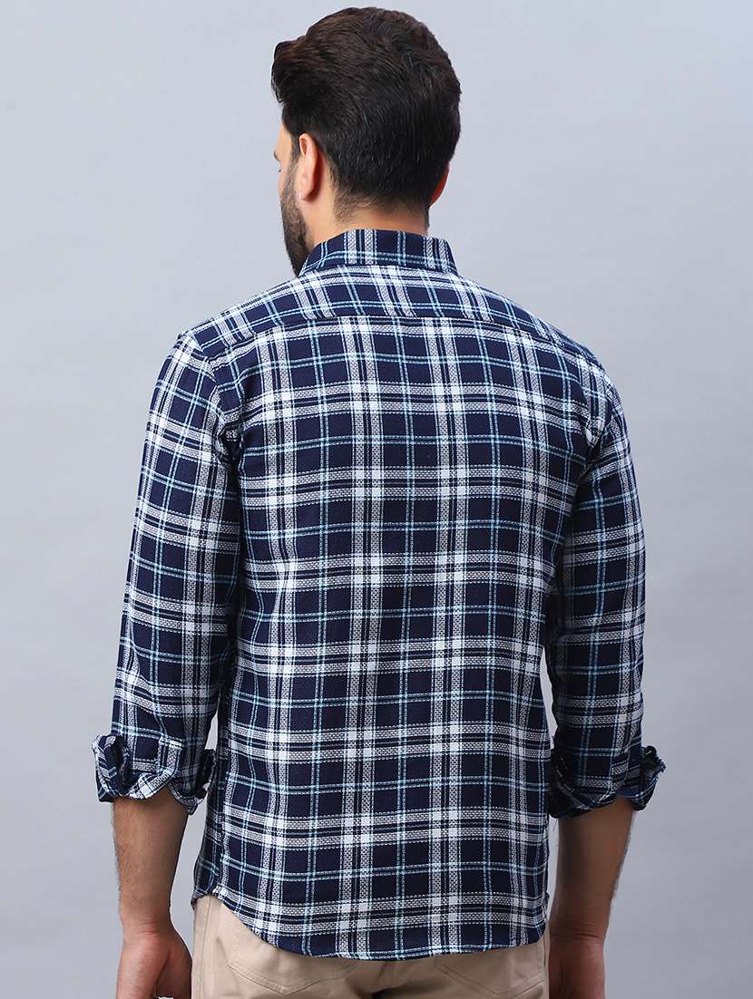 men checkered long sleeve regular fit casual shirt - 21498906 -  Standard Image - 4