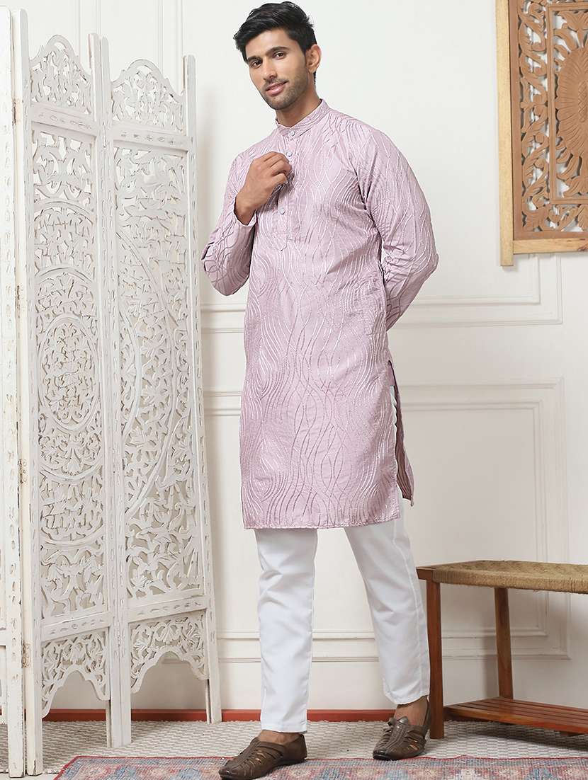 men embroidered kurta pyjama ethnic wear set - 21498961 -  Standard Image - 1
