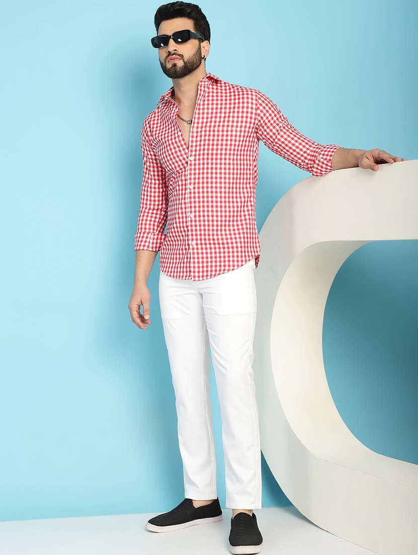 men white cotton chinos casual trouser - 21499063 -  Standard Image - 4