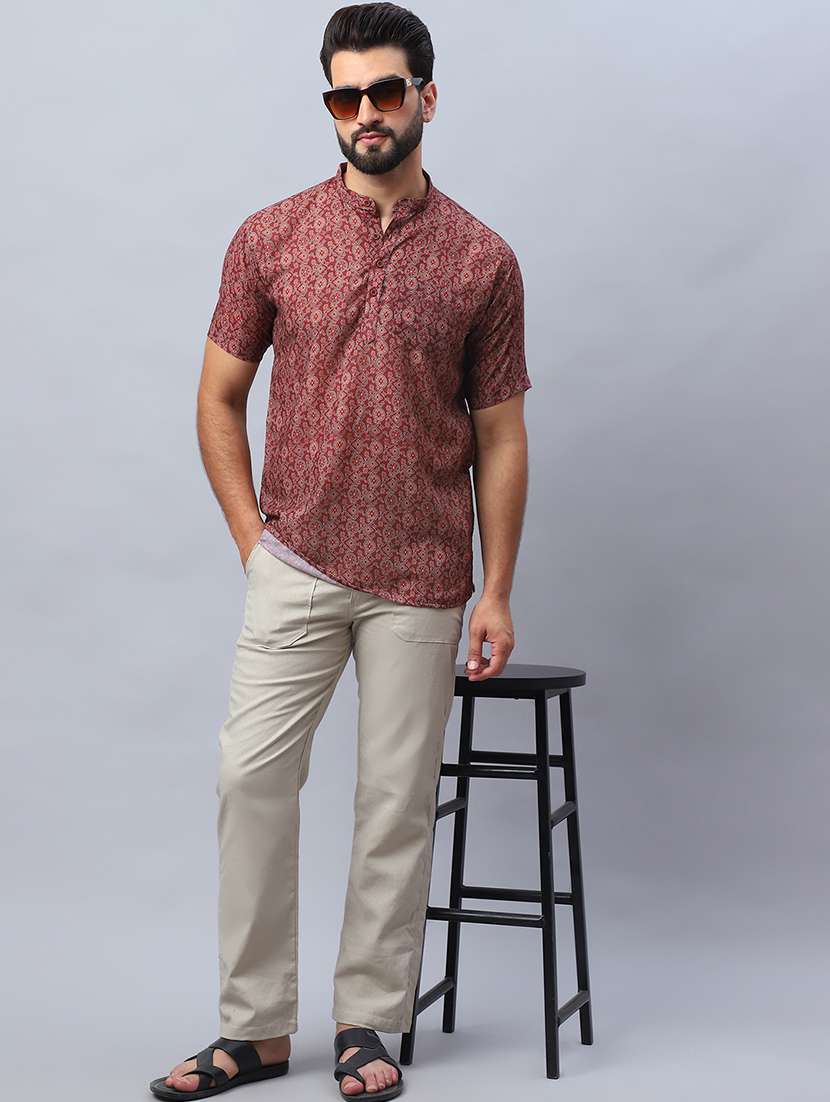 men cream linen chinos casual trouser - 21499069 -  Standard Image - 4