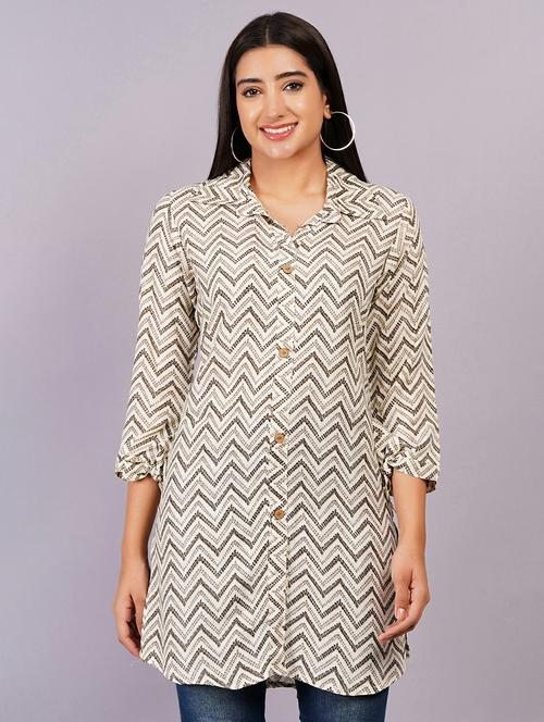 women off white viscose straight kurta - 21499860 - Standard Image - 0