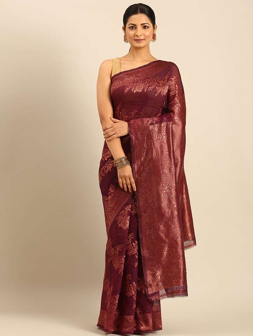 women self design banarasi saree with blouse - 21499985 -  Standard Image - 1