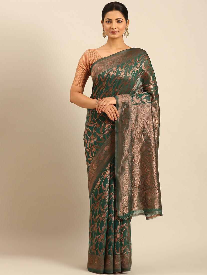 women self design banarasi saree with blouse - 21499986 -  Standard Image - 1