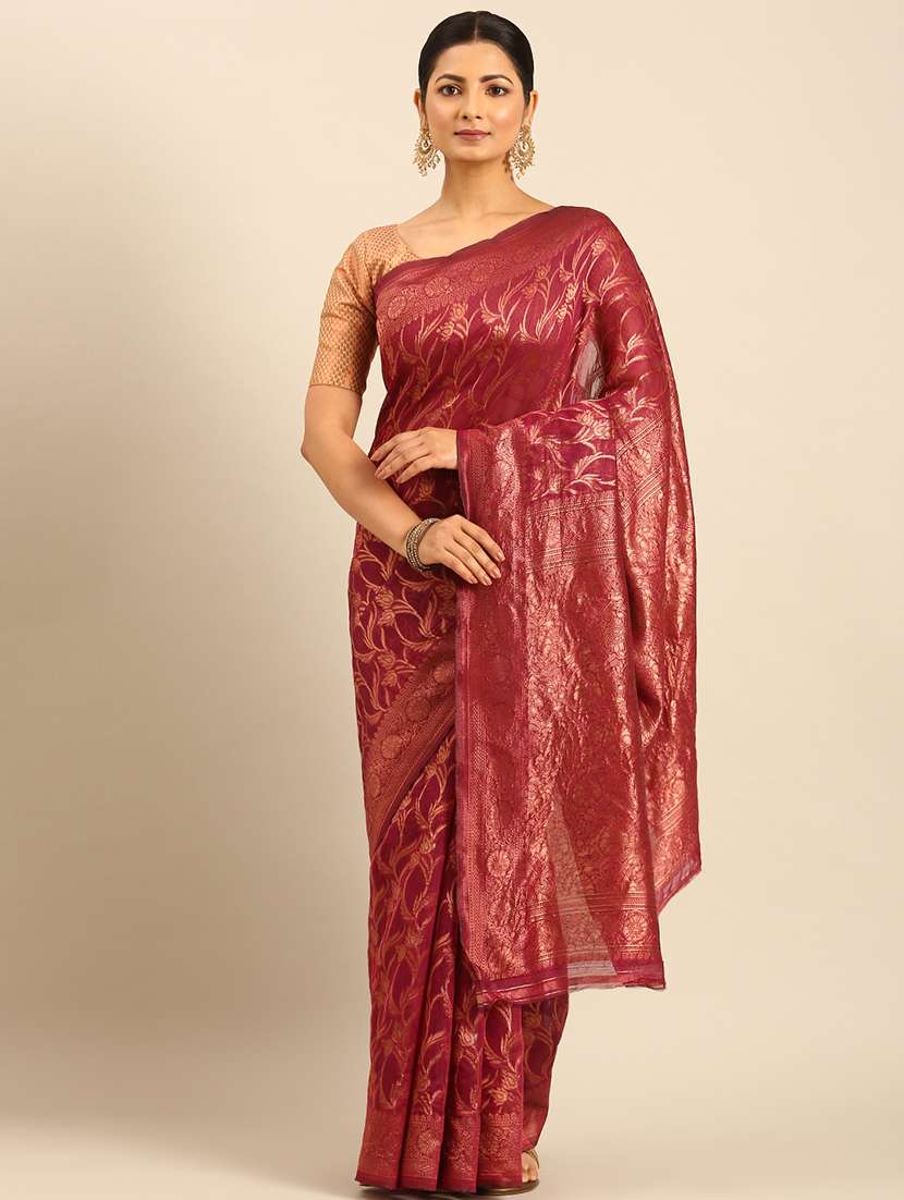 women self design banarasi saree with blouse - 21499987 -  Standard Image - 1