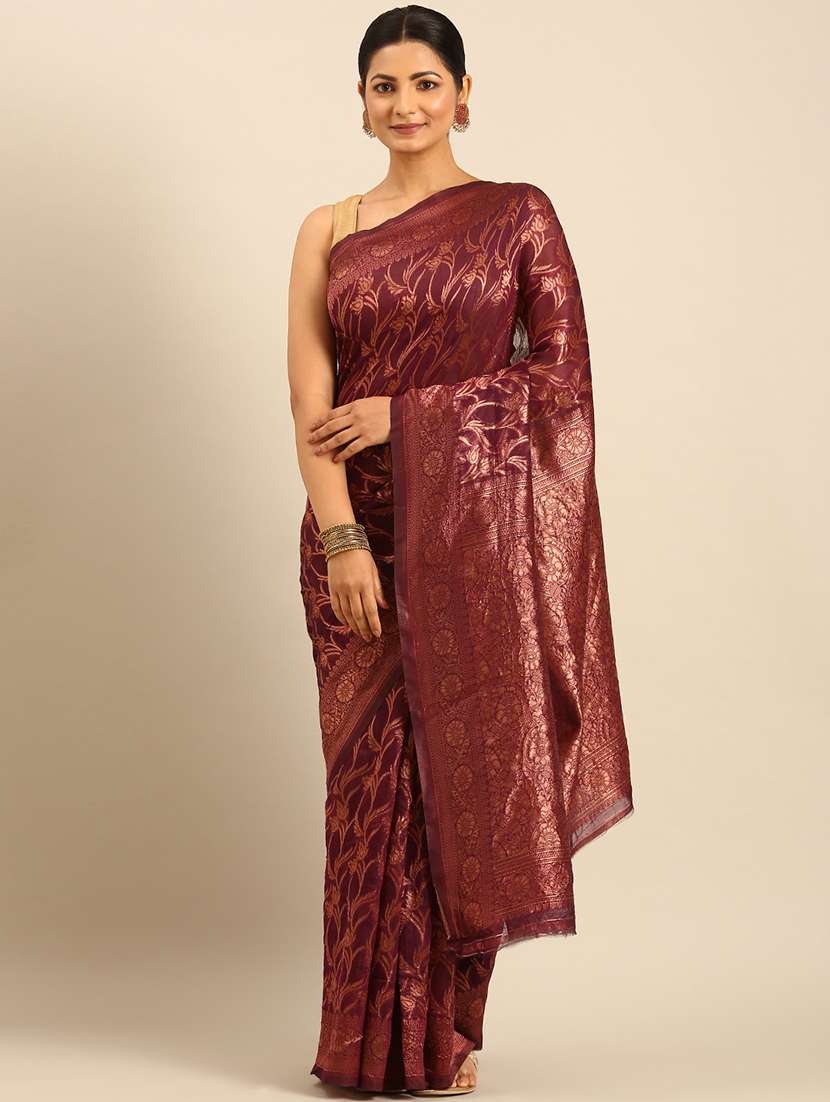 women self design banarasi saree with blouse - 21499988 -  Standard Image - 1