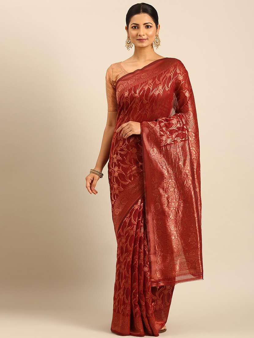 women self design banarasi saree with blouse - 21499990 -  Standard Image - 1