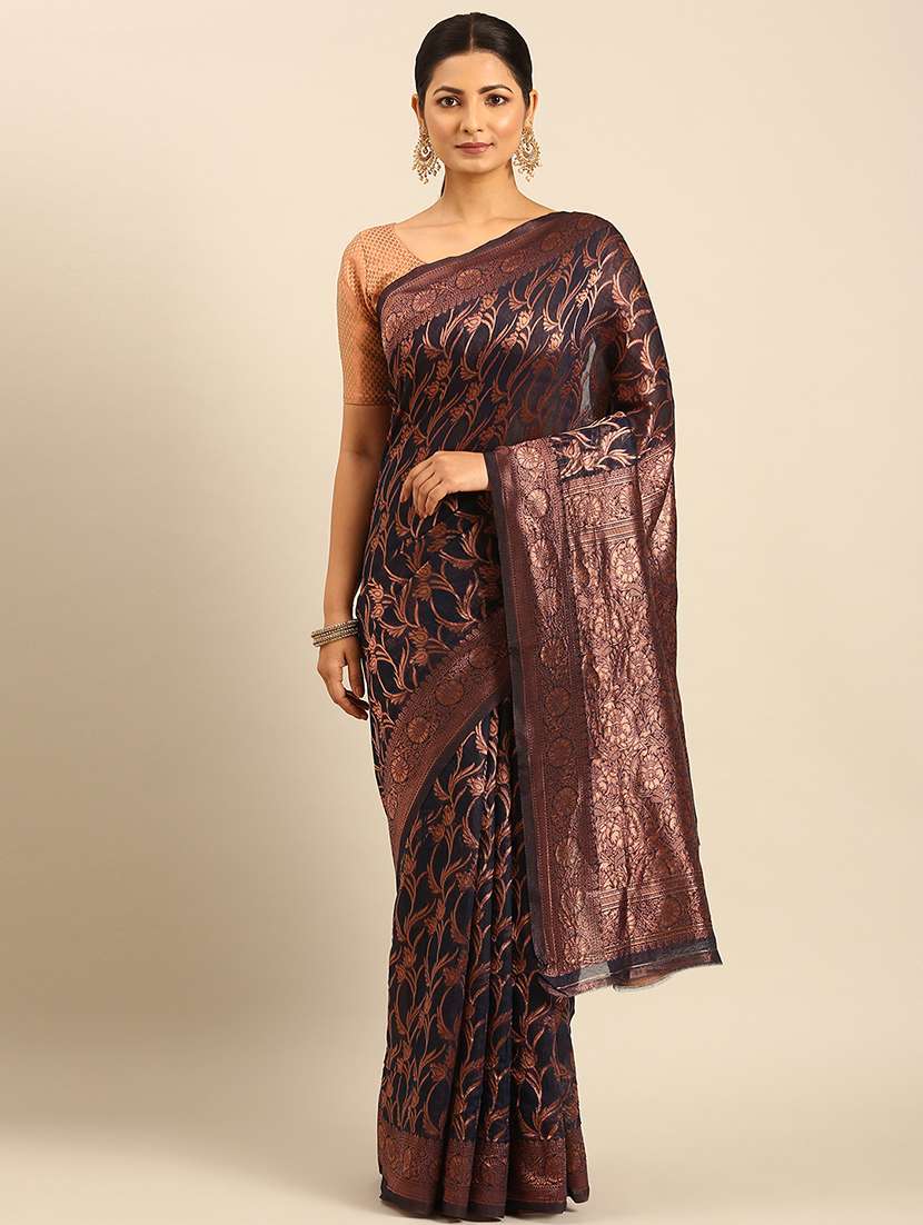 women self design banarasi saree with blouse - 21499991 -  Standard Image - 1