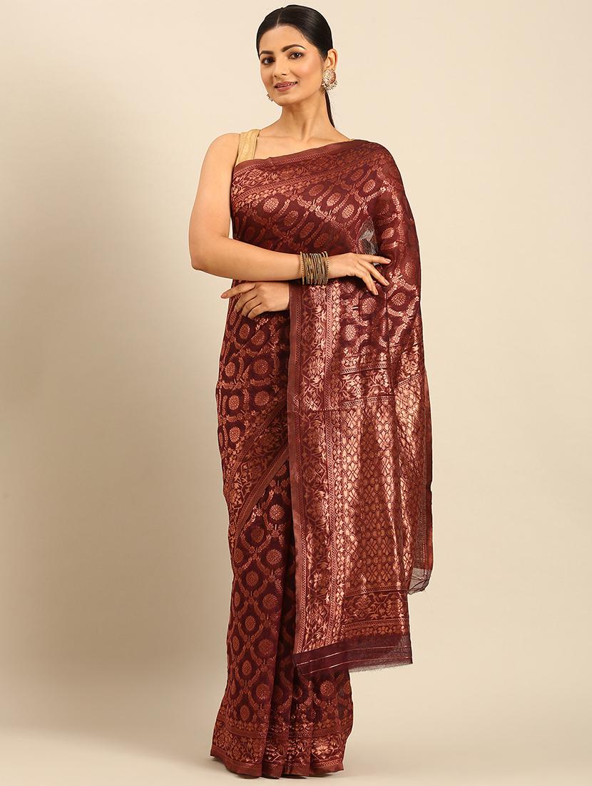 women self design banarasi saree with blouse - 21499993 -  Standard Image - 1