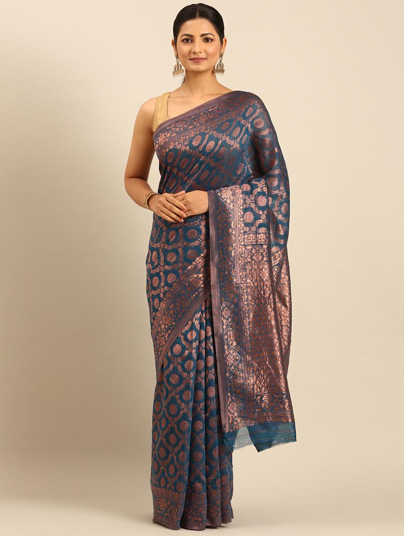 women self design banarasi saree with blouse - 21499994 -  Standard Image - 1