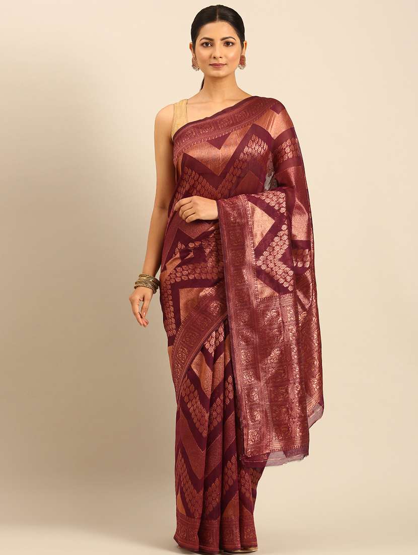 women self design banarasi saree with blouse - 21499997 -  Standard Image - 1