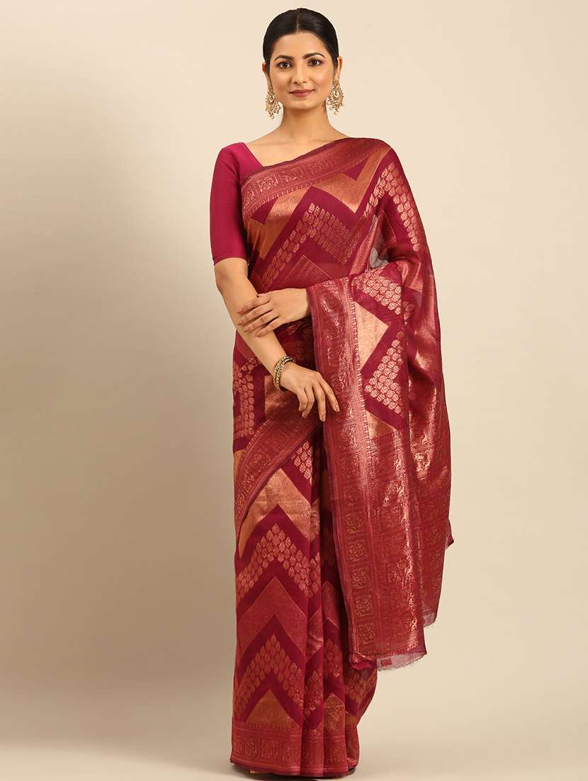 women self design banarasi saree with blouse - 21500000 -  Standard Image - 1