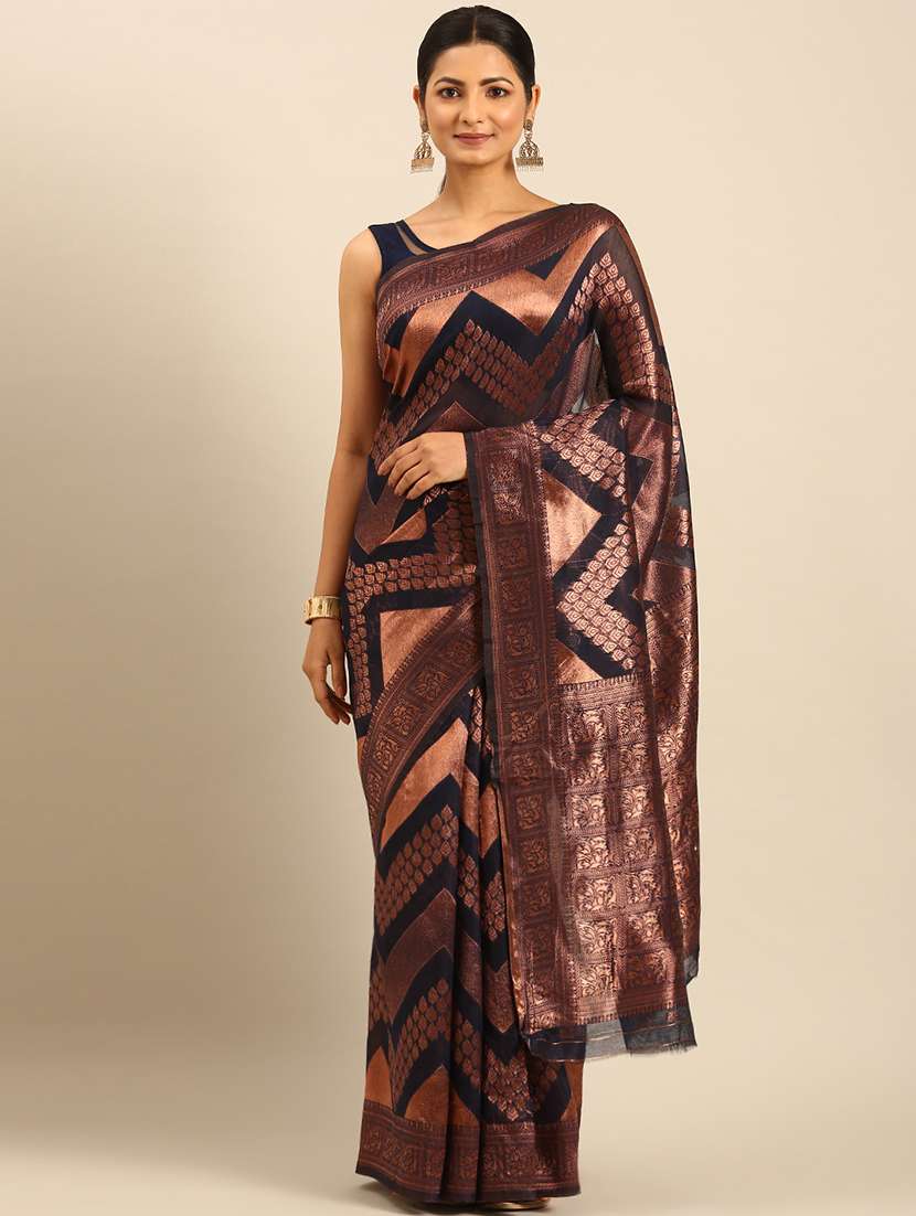 women self design banarasi saree with blouse - 21500002 - Standard Image - 1