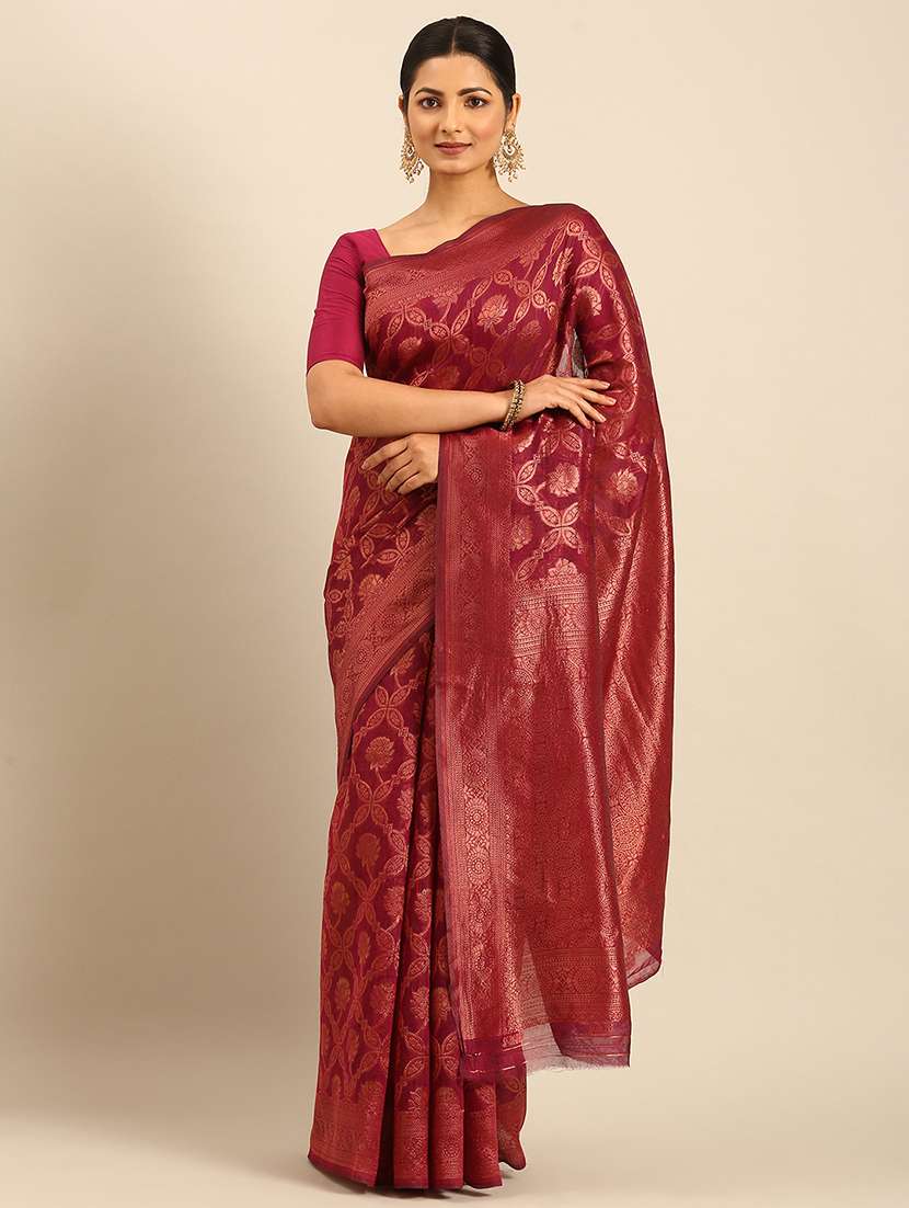 women self design banarasi saree with blouse - 21500005 -  Standard Image - 1