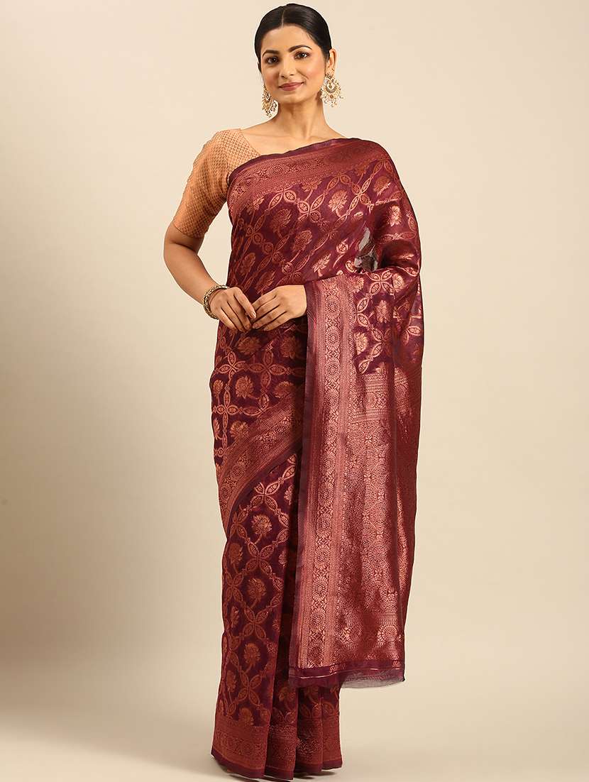women self design banarasi saree with blouse - 21500007 - Standard Image - 1
