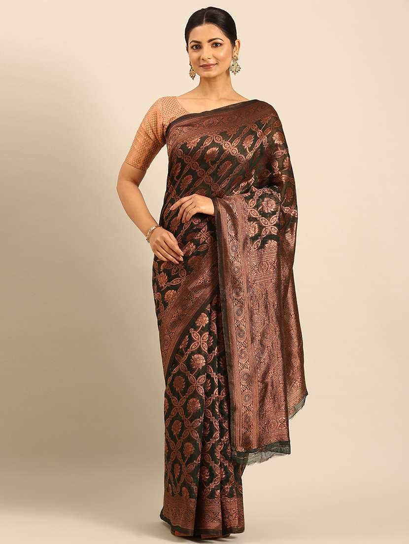 women self design banarasi saree with blouse - 21500008 -  Standard Image - 1