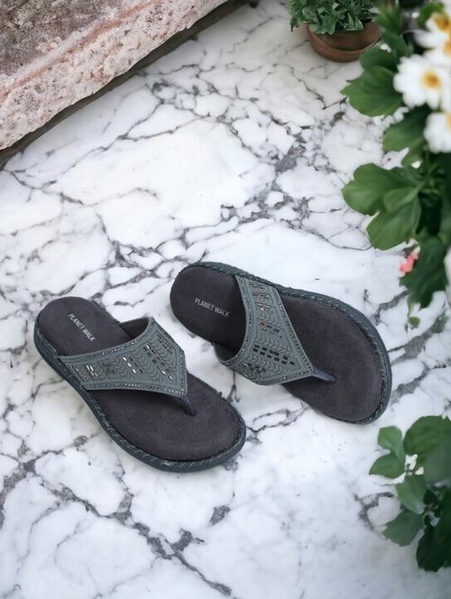 grey suede slip on sandals - 21500372 - Standard Image - 0