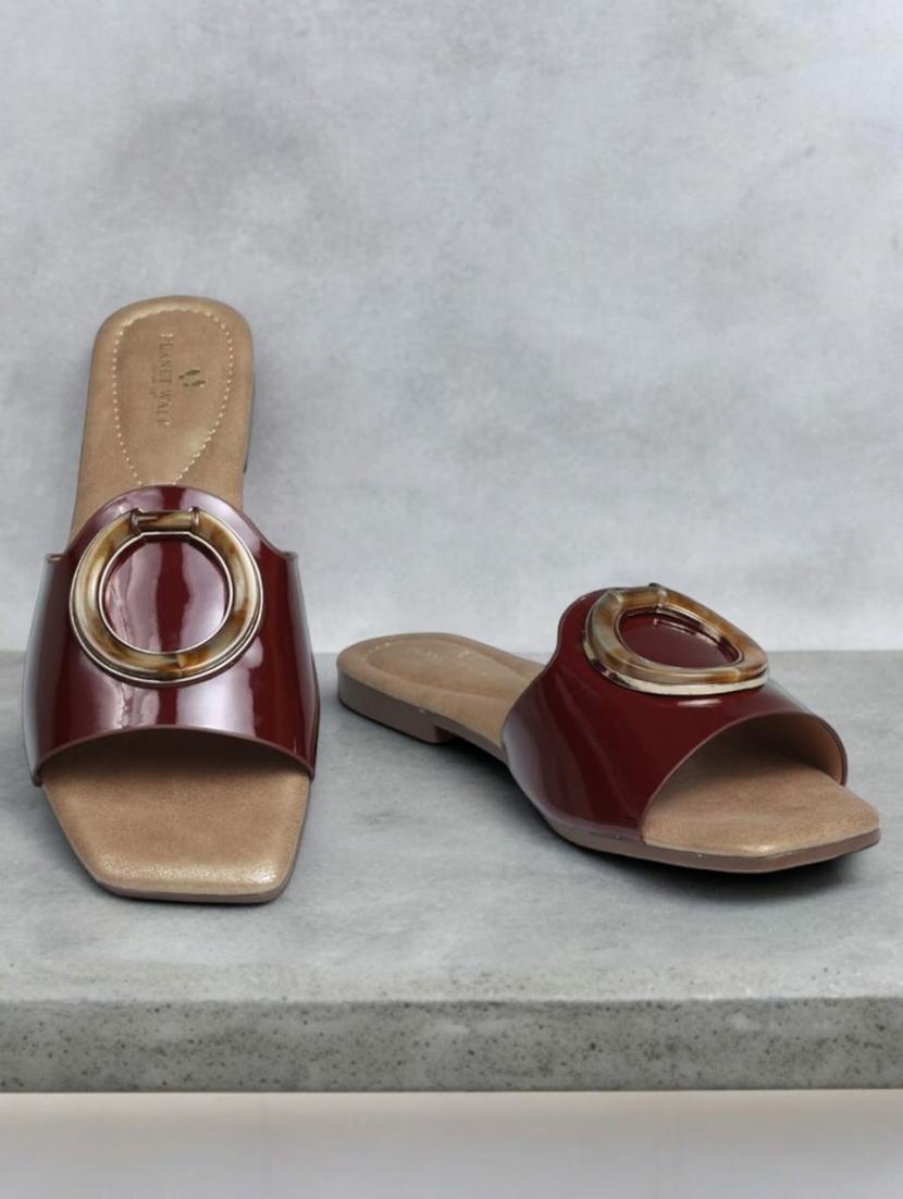 blue synthetic slip on sandals - 21500403 -  Zoom Image - 0