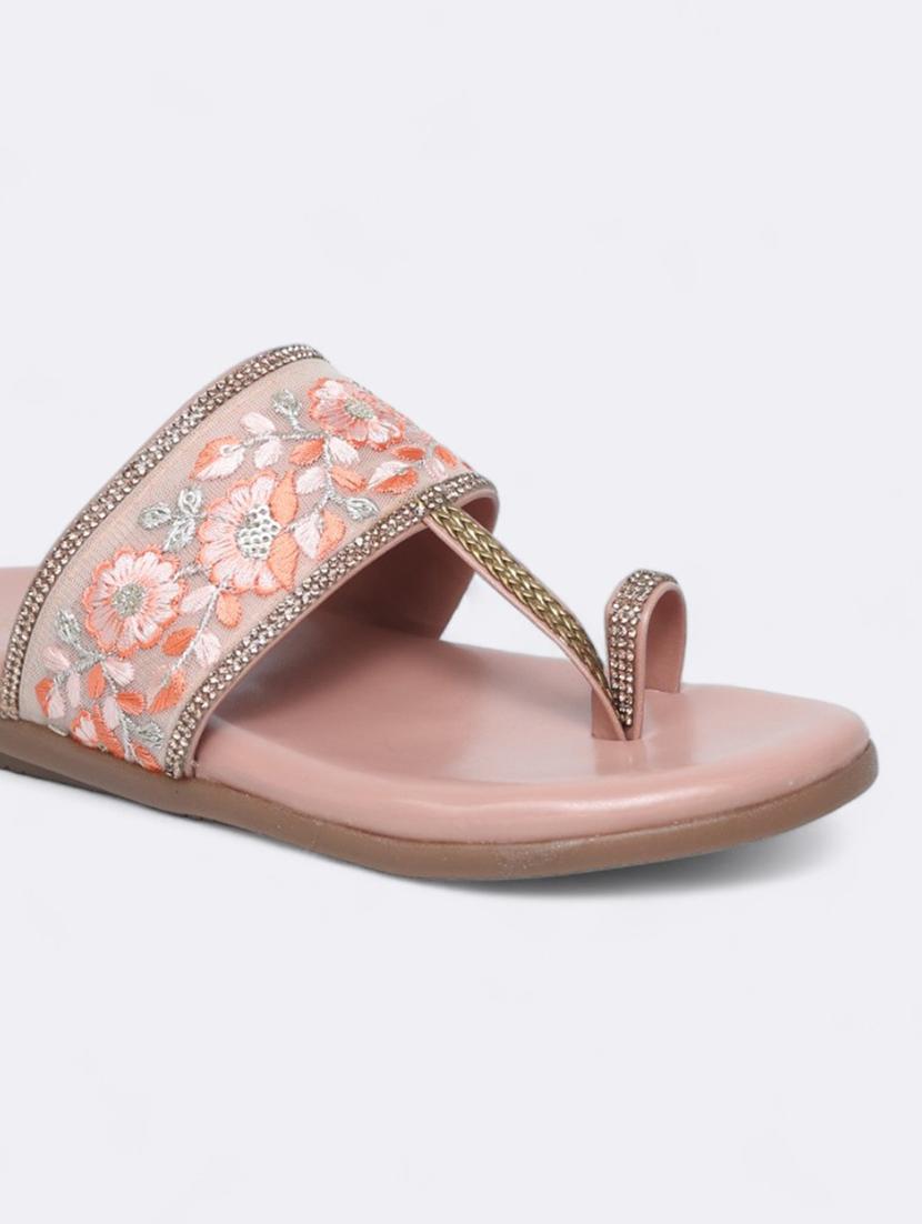 pink synthetic slip on sandals - 21500445 - Standard Image - 4