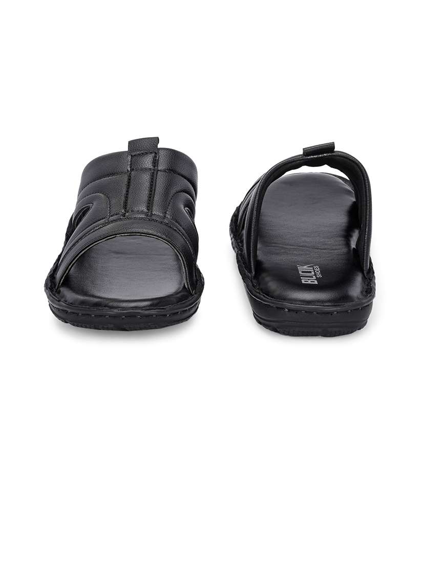 men black slip on sandal - 21500674 -  Standard Image - 4