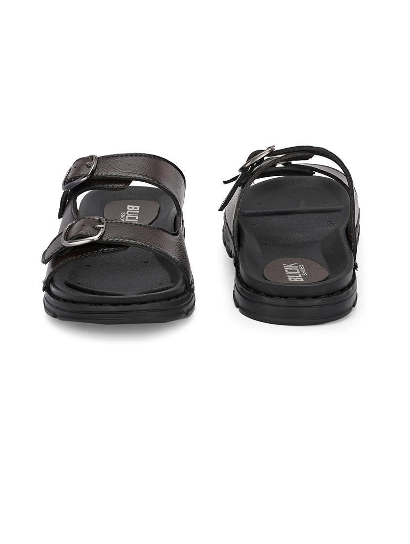 men brown slip on sandal - 21500683 - Standard Image - 4