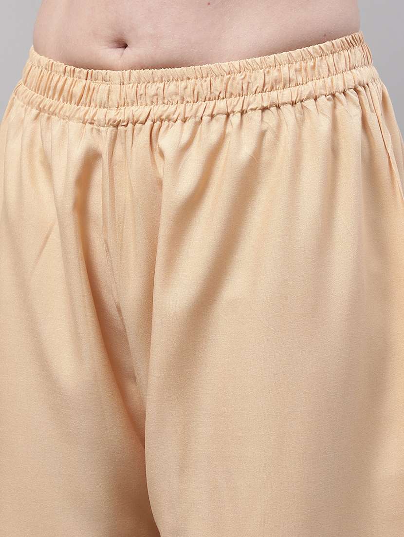 women multicolored solid set of 2 palazzos - 21500726 -  Standard Image - 4