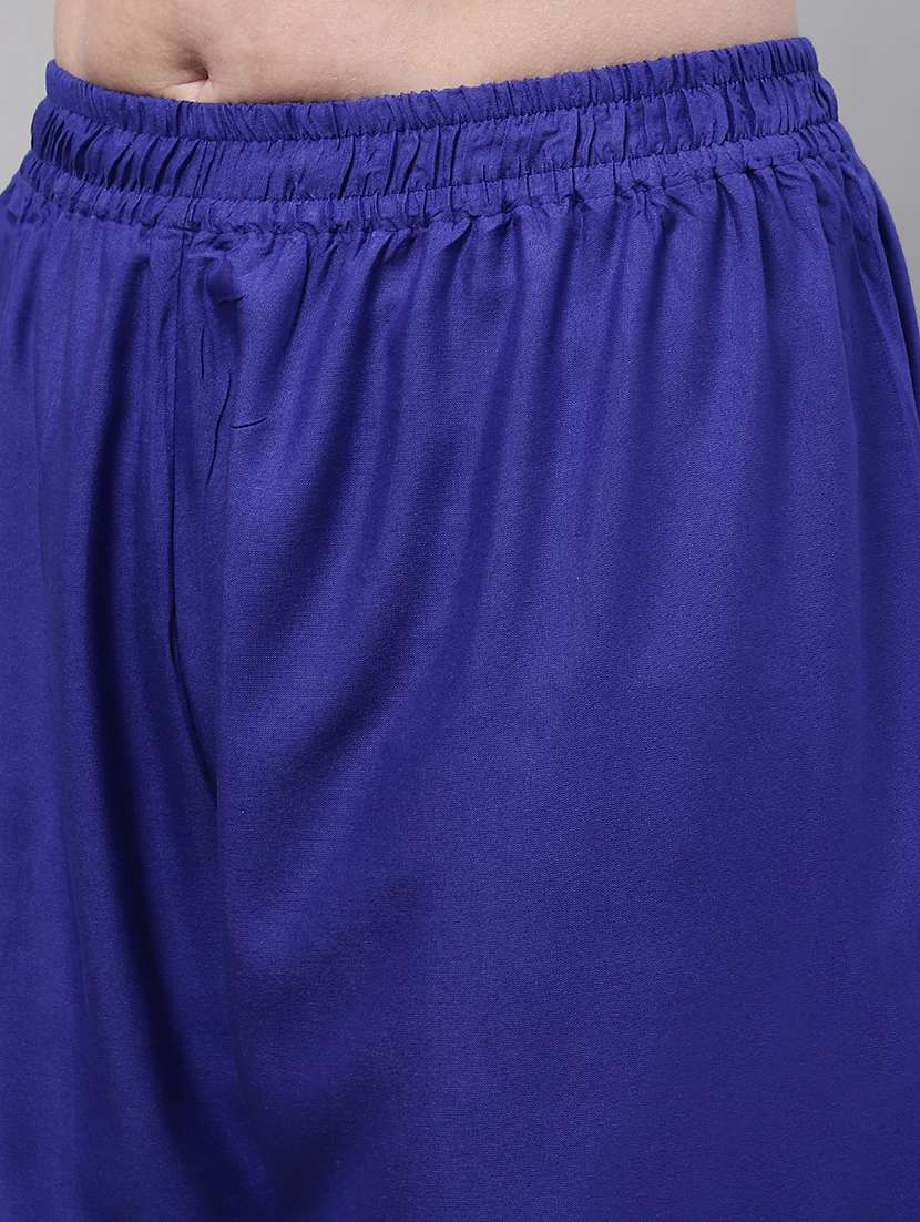 women multicolored solid set of 2 palazzos - 21500750 -  Standard Image - 4