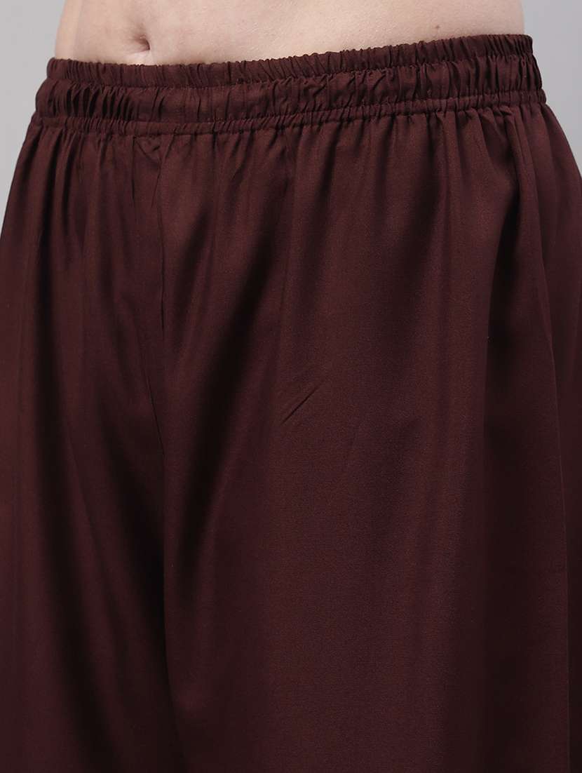 women multicolored solid set of 2 palazzos - 21500755 -  Standard Image - 4