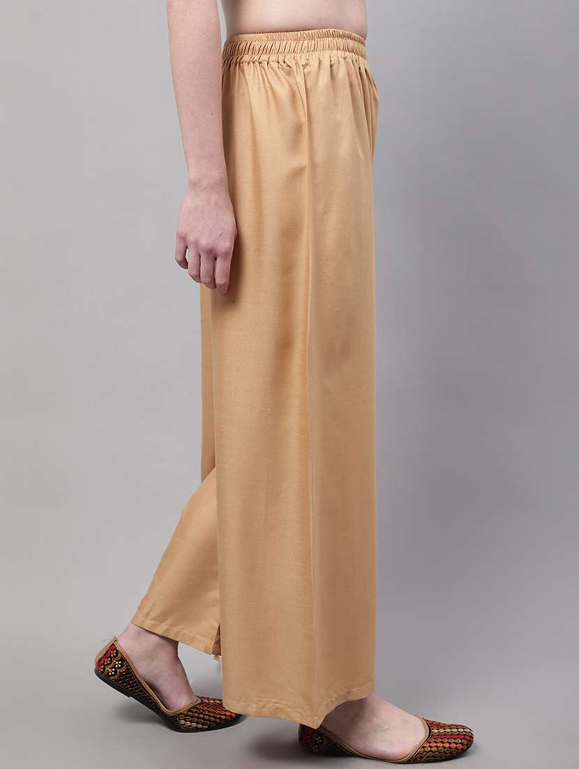 women multicolored solid set of 2 palazzos - 21500761 -  Standard Image - 1