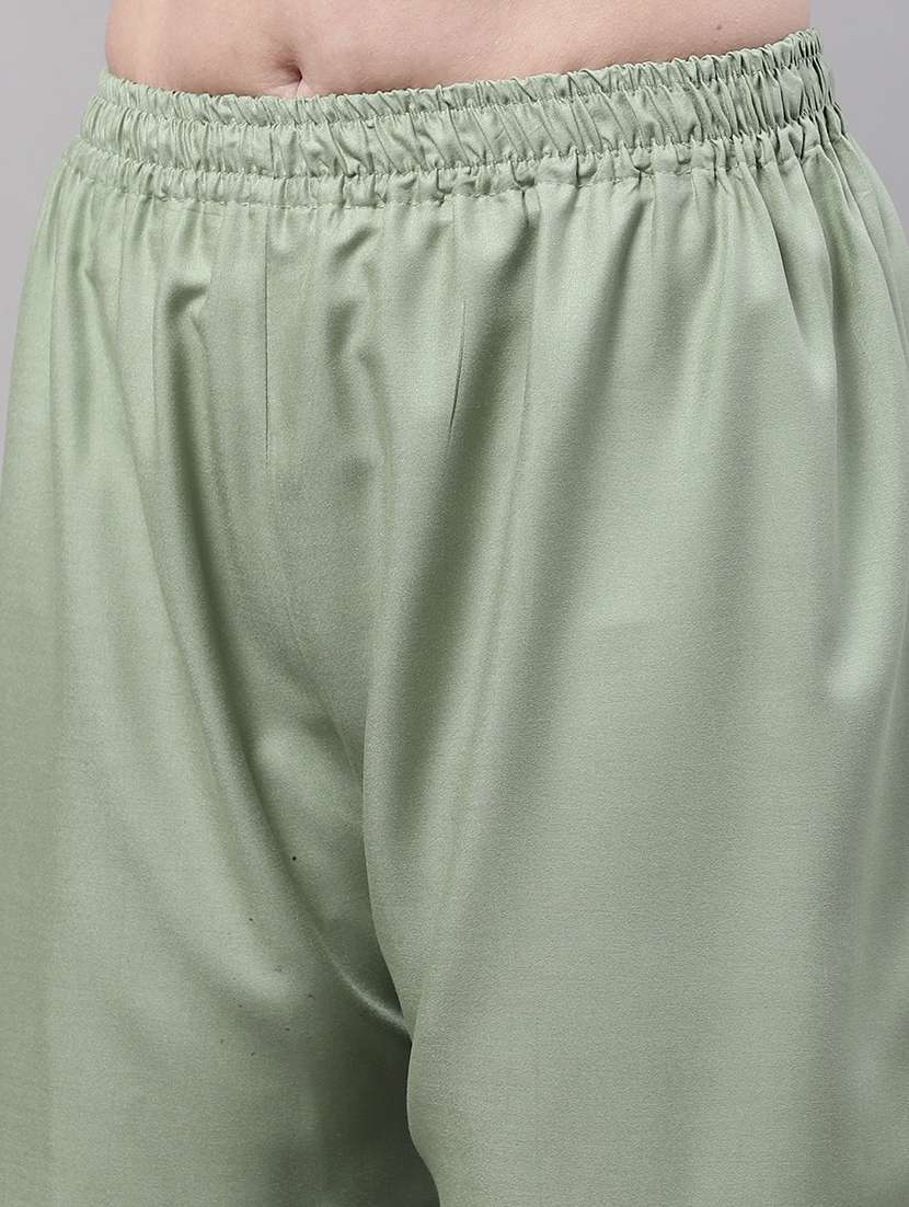 women multicolored solid set of 2 palazzos - 21500771 -  Standard Image - 4