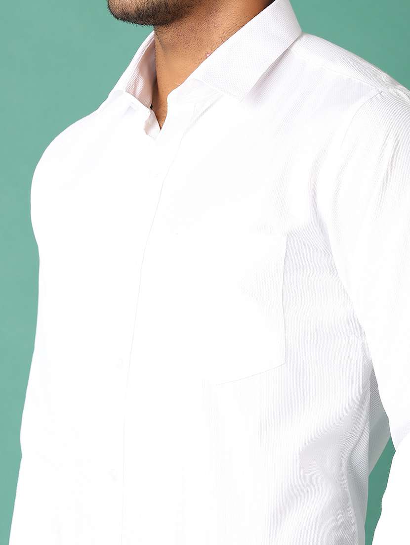 men self design long sleeves formal shirt - 21500859 -  Standard Image - 4