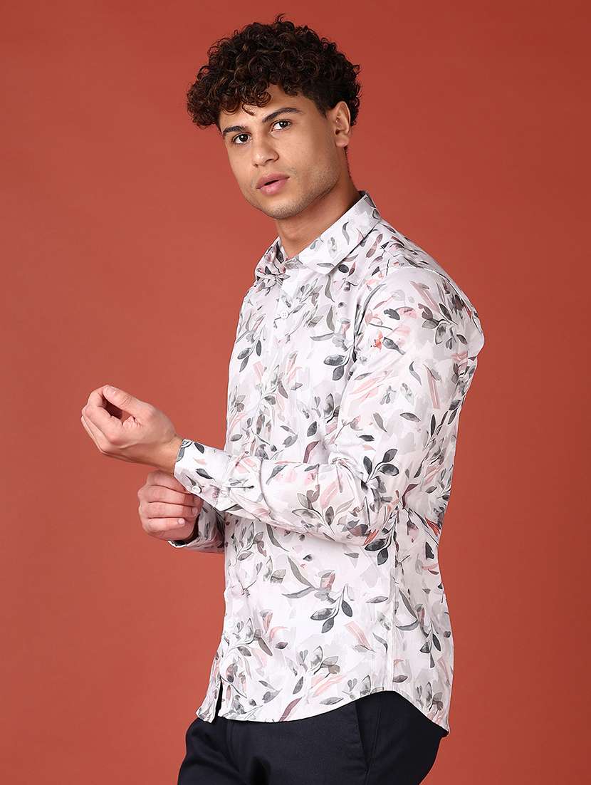 men long sleeves printed casual shirt - 21500889 -  Standard Image - 1