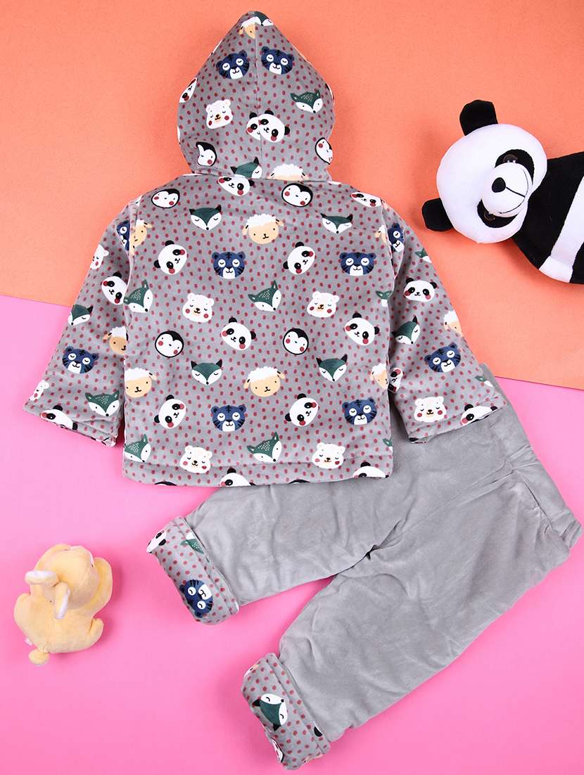 boys printed winterwear full length set - 21500903 -  Standard Image - 1