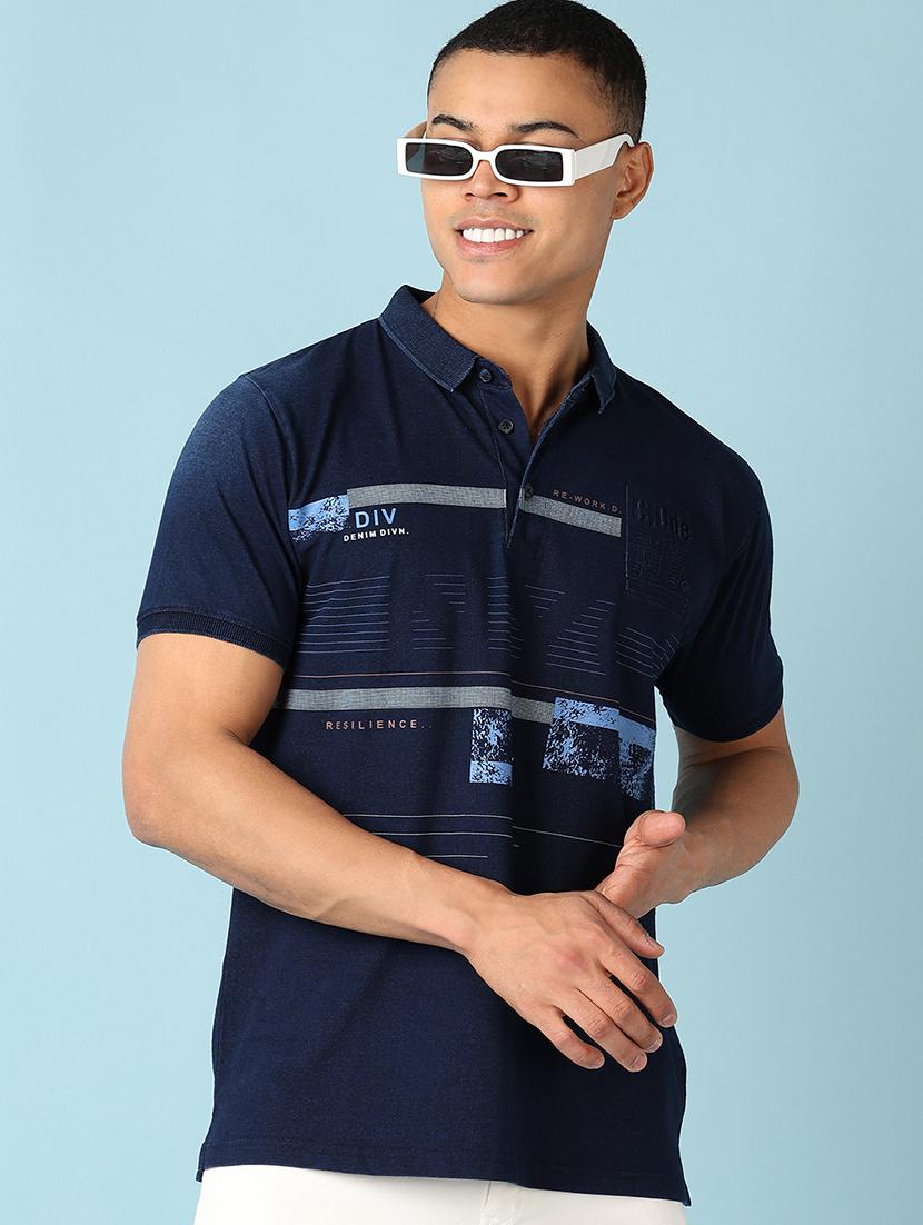 men short sleeves printed polo t-shirt - 21501002 - Standard Image - 1
