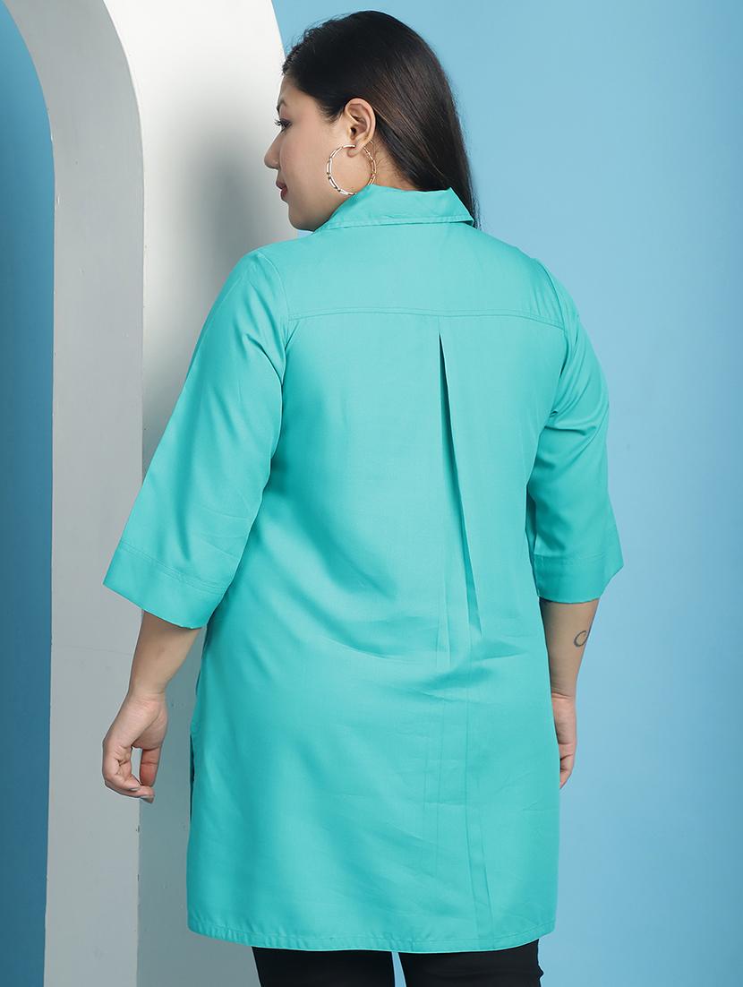 teal solid regular top - 21501085 - Standard Image - 1