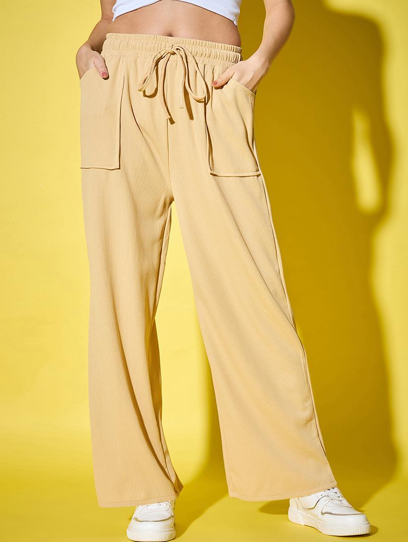 women high-rise solid flat front trouser - 21501155 - Zoom Image - 0