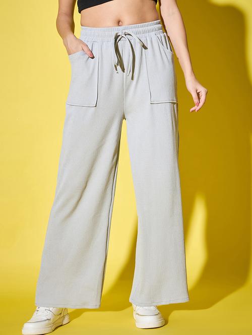 women high-rise solid flat front trouser - 21501156 -  Standard Image - 0