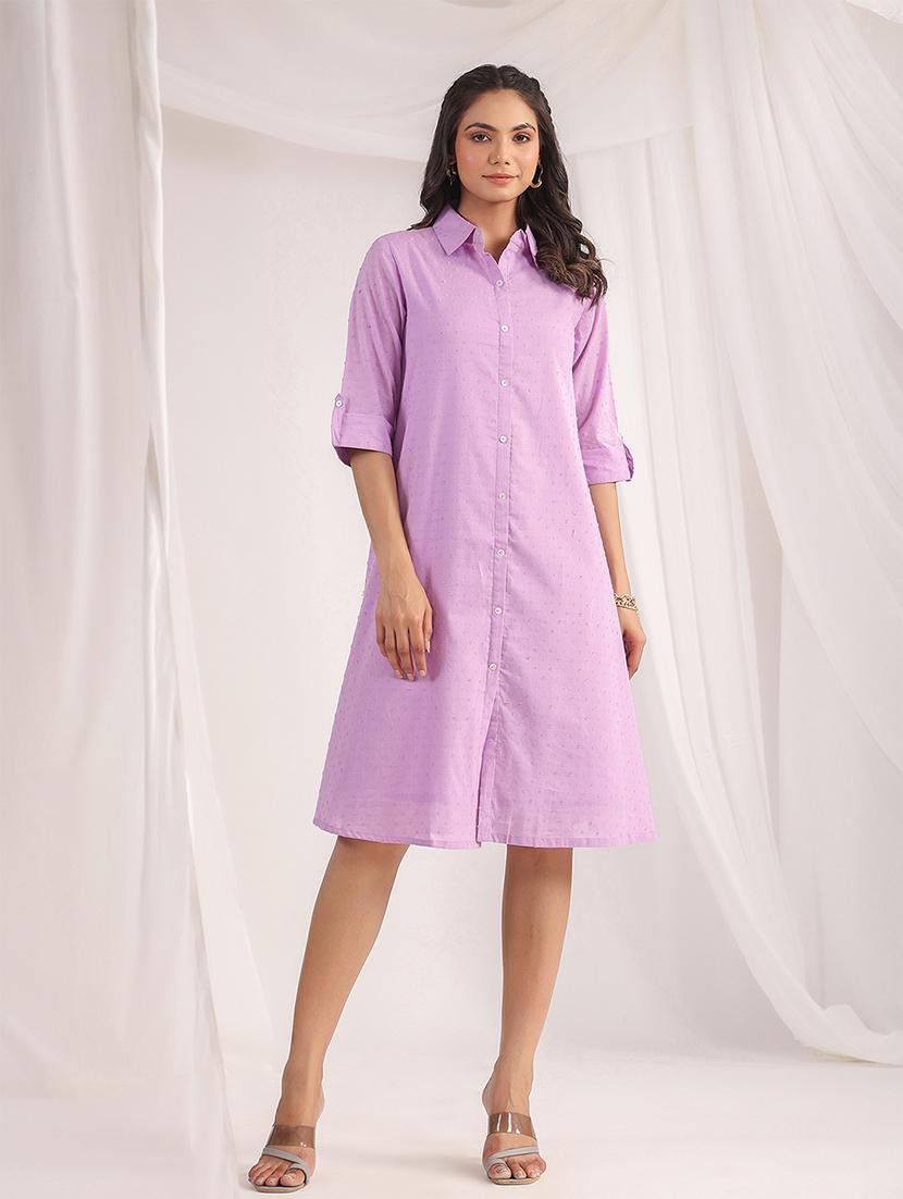 lavender self-designed a-line dress - 21501488 -  Standard Image - 1