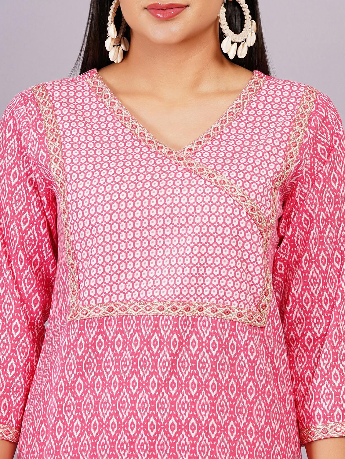 women three quarter sleeve kurta pant with dupatta set - 21501670 - Standard Image - 4