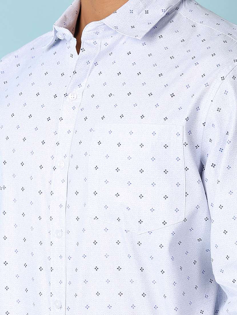 men printed long sleeve formal shirt - 21501773 -  Standard Image - 4