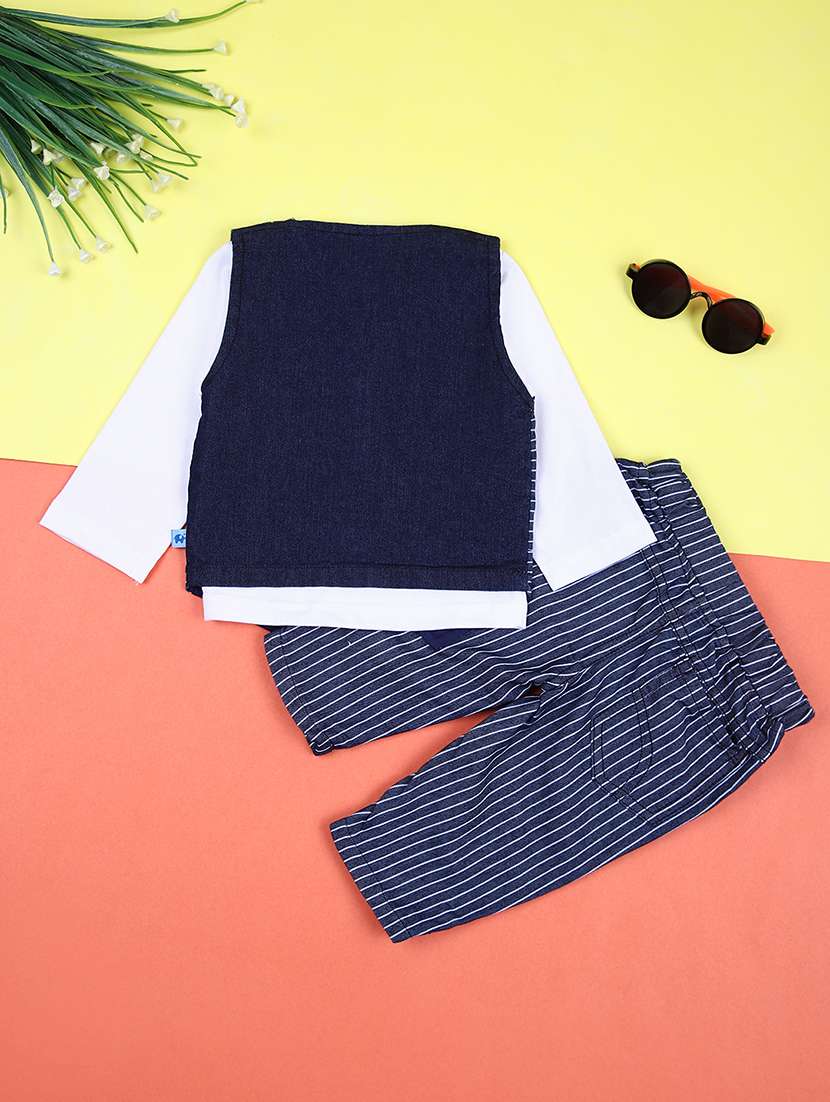 boys stripes printed full length sets - 21501802 -  Standard Image - 1