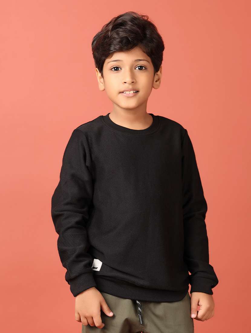 boys long sleeves plain t-shirt