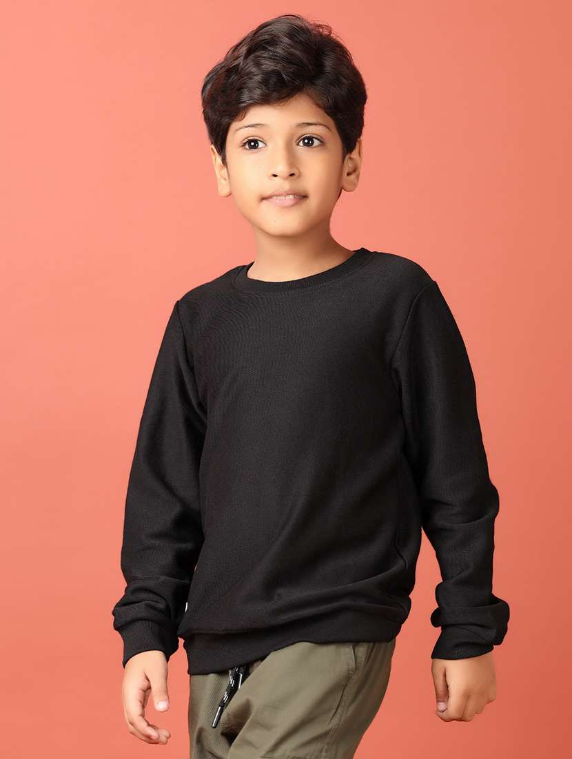 boys long sleeves plain t-shirt - 21501822 -  Standard Image - 1