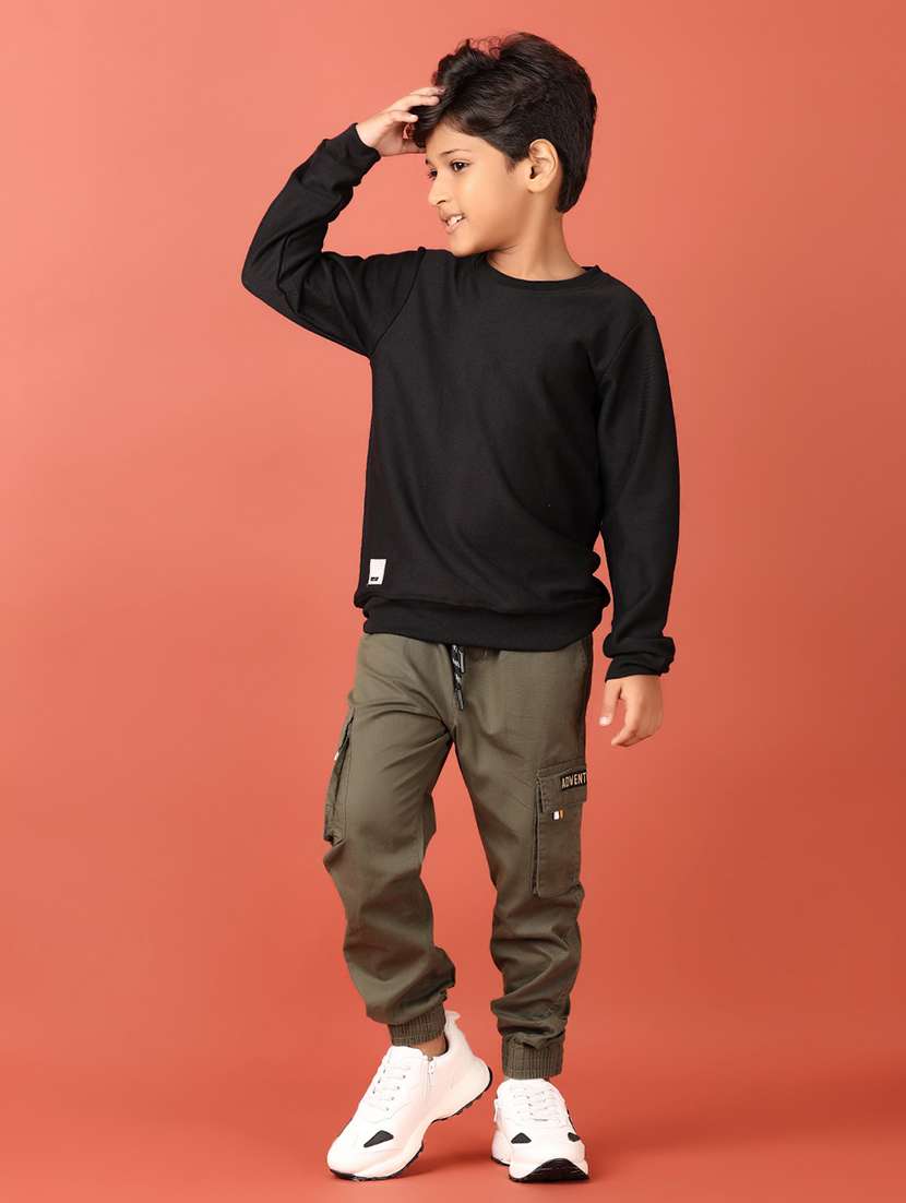 boys long sleeves plain t-shirt - 21501822 -  Standard Image - 4