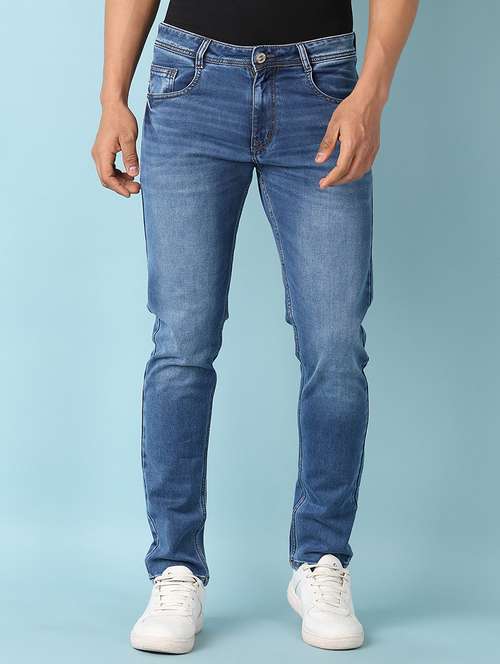 men solid mid rise full length jean - 21501944 -  Standard Image - 0